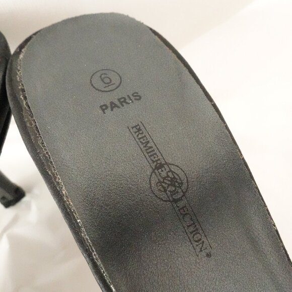 Vintage Glam Premier Collection Paris Black Beaded Kitten Heels  – Size 6 - Picture 5 of 13